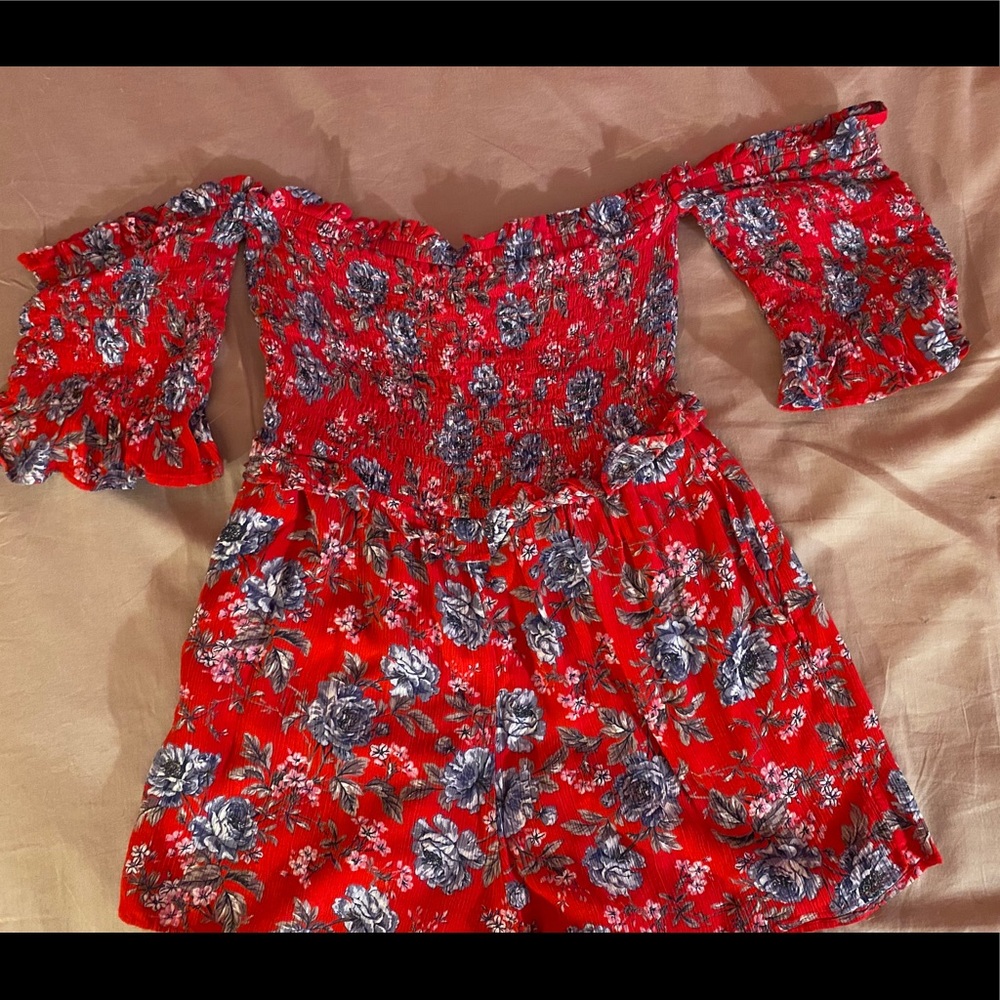 AE floral off the shoulder romper